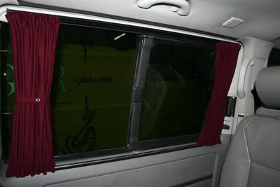 Produktbild von Maß Gardinen für VW T5 T6 T6.1 Caravelle lang Heckklappe (713) in Weinrot
