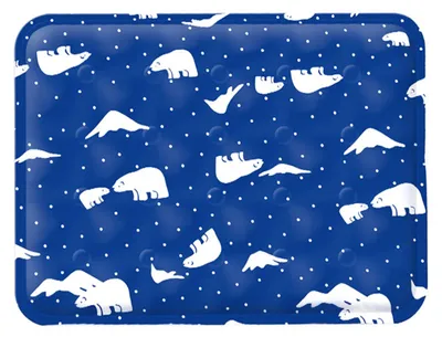 Immagine prodotto di Tappetino rinfrescante per animali domestici, impermeabile, morbido, resistente ai graffi, sicuro, imbottito, per cani e gatti, base refrigerante, lettino per l'estate, blu reale, orso, S