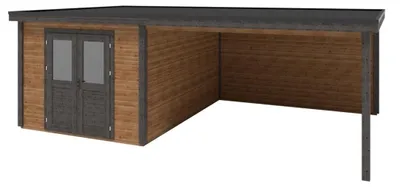 Immagine prodotto di Casetta da giardino in legno Aura 7.06x4.09 m - 28.87 m2 - 28 mm - impregnata