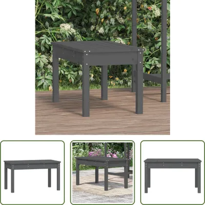 Produktbild von The Living Store Gartenbank Grau 80x44x45 cm Massivholz Kiefer