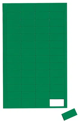 Obrázok produktu pre MAUL Magnetický symbol obdĺžnik 56 kusov feritový magnetický popisovateľný 1 x 2 x 0,1 cm zelený