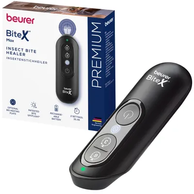 Produktbild von BEURER BiteX Max Insektenstichheiler Akku Licht 2 Heizflächen Deep Black