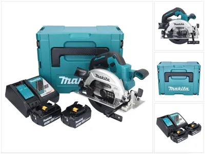 Produktbild von Makita DHS 661 RFJ Akku Handkreissäge 18 V 165 mm Brushless + 2x Akku 3,0 Ah + Ladegerät + Makpac