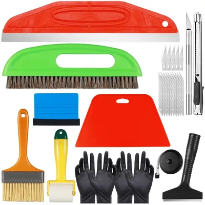 Image de Kit d'outils de 13 pièces pour la pose de papier peint, idéal pour la décoration murale