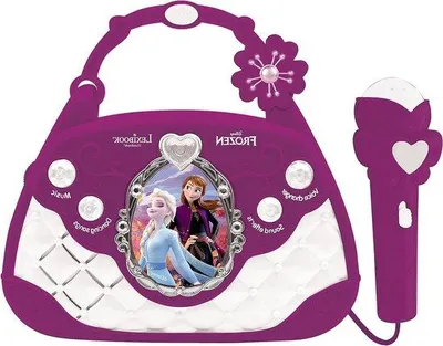 Produktbild von Karaoke-Anlage mit Mikrofon, Stemeffekten, MP3, lila-blau