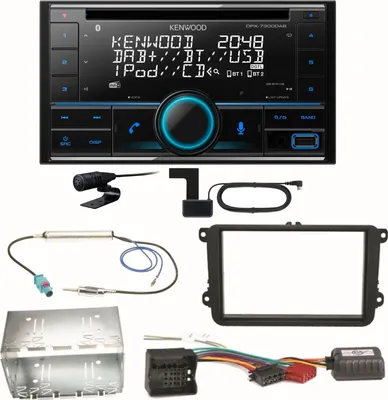 Produktbild von Kenwood DPX-7300DAB Bluetooth DAB Einbauset für EOS Polo Caddy Amarok Scirocco