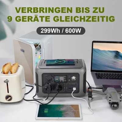 Imagen del producto de Central eléctrica portátil - Batería externa - Generador móvil - Suministro de energía para exteriores - Fuente de energía de emergencia