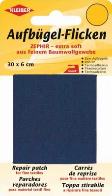 Produktbild von KLEIBER Zephir-Aufbügel-Flicken 300 x 60 mm dunkelblau