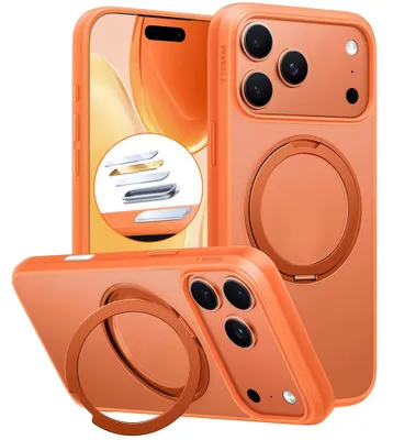 Obrázok produktu pre Torras - Ostand Pro MagSafe Series ochranný obal na iPhone 17 Pro Max – oranžový