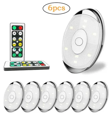 Produktbild von LED Einbauleuchte 1 Stück, Batteriebetrieben, Fernbedienung, Natürliche Weißlicht- und RGB-Beleuchtung, Für Schränke Küchen Wandschränke