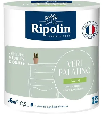 Obrázek produktu pro Barva na nábytek a objekty Palatinogrün Hedvábně matná Ripolin 0,5 l