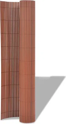 Produktbild von vidaXL Gartenzaun Doppelseitig PVC 90 x 300 cm Braun