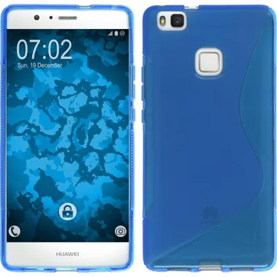 Produktbild von PhoneNatic Case kompatibel mit Huawei P9 Lite - blau Silikon Hülle S-Style + 2 Schutzfolien