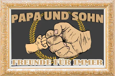Produktbild von vianmo Holzschild 20x30 cm Papa und Sohn Freunde für immer Familie