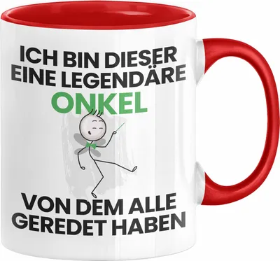 Produktbild von Onkel Geschenk Tasse Lustige Geschenkidee Geburtstag für Onkel Ich Bin Dieser Legendäre Onkel Von Dem Alle Geredet Haben Kaffee-Becher (Rot)