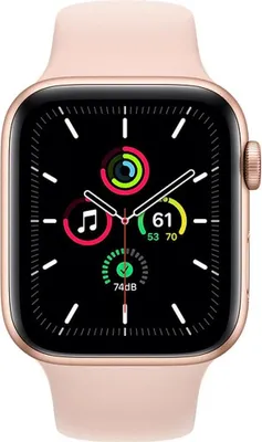 Produktbild von Apple Watch SE (1. Gen) 40mm (A2351) Gold Alu Sport Band Pink Sand GPS Neuwertig