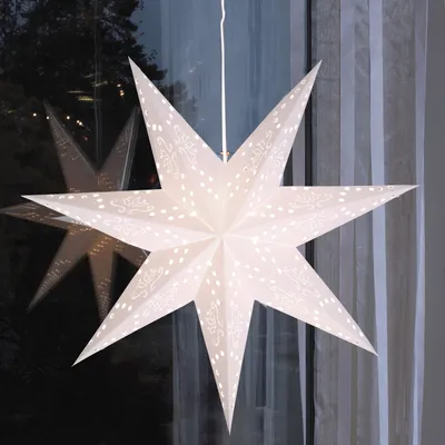 Produktbild von Best Season Papierstern "Romantic Star" ca.54 x 54 cm, incl. Kabel, Farbe weiß, 236-16
