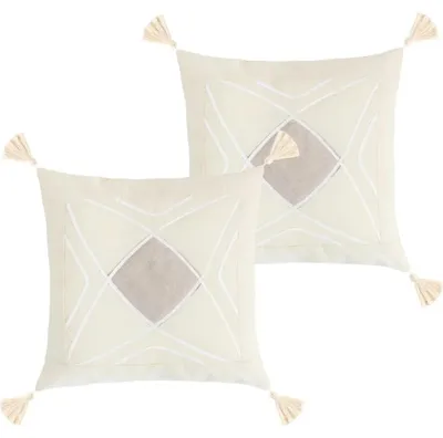 Produktbild von Federkissenbezug SET 2Stück - 40x40 cm - Natur