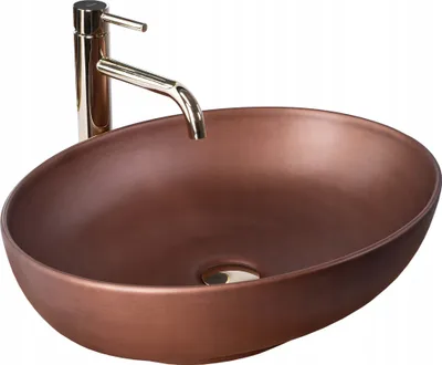 Produktbild von Waschbecken Aufsatzwaschbecken Waschtisch Waschschale Oval Kupfer