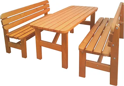 Produktbild von Garten-Garnitur Robusto Kiefer massiv, honigbraun