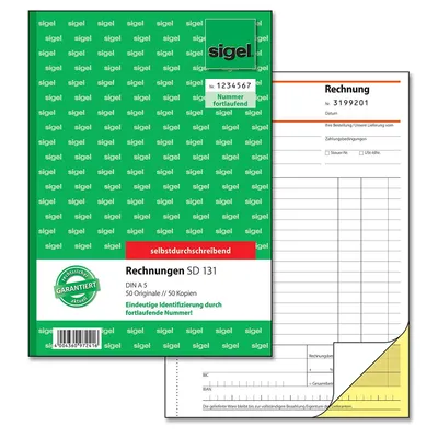 Produktbild von Sigel SD131 - 100 Blätter - A5 - Weiß - Gelb