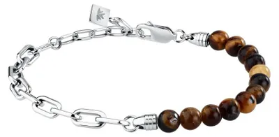Immagine prodotto di Bracciale moderno in acciaio con occhio di tigre Pietre S1740