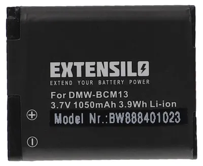 Produktbild von EXTENSILO Akku Ersatz für Panasonic DMW-BCM13PP, DMW-BCM13E, DMW-BCM13 für Kamera (1050 mAh, 3,7 V, Li-Ion)