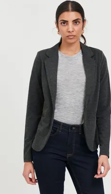 Image de ICHI IHKATE Femme Blazer Veste de costume avec forme à 1 bouton Stretch Col à revers Poches passepoilées Slim fit