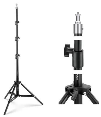 Obrázok produktu pre Fotografický statív, výška 180 cm, skladací, 4 sekcie, maximálna nosnosť 11 libier / 5 kg
