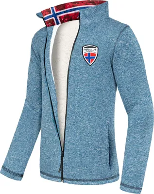 Produktbild von Nebulus Fleecejacke mit Teddyfell LAGONDA Herren, warme Fleece Jacke, mit langem Full-Zip Reißverschluss, P5513 - Herren, blau meliert, S