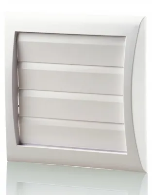 Produktbild von Ventika Lüftungsgitter mit Lamellen 193x188 mm Weiß