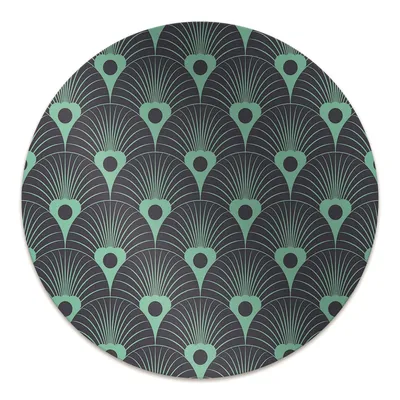 Produktbild von Rundmatte - Stuhlunterlage Bürostuhlunterlage - Rund Ø 100 cm - Bodenmatte - Fußmatte - Neonblau