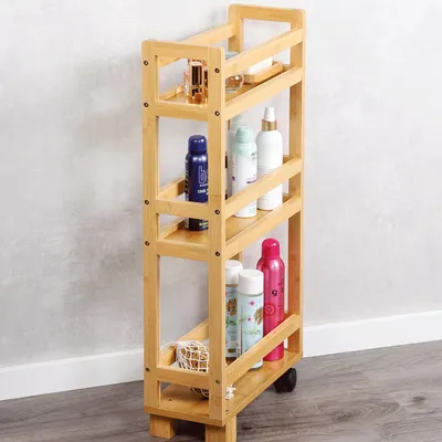 Produktbild von KESPER Regal mit Rollen 15 X 74 X 36 cm Bambus 24860, KI-generiertes Bild