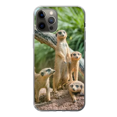 Produktbild von MuchoWow® Handyhülle Schutzhülle Hülle für iPhone 13 Pro Familie - Tiere - Erdmännchen Silikon Softcase Handy Hülle - Handy-Tasche