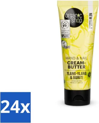 Image de Organic Shop - Crème mains et ongles Ylang-Ylang & Buriti - Apaisante et régénérante - 75 ml - Pack avantage - 24 pièces