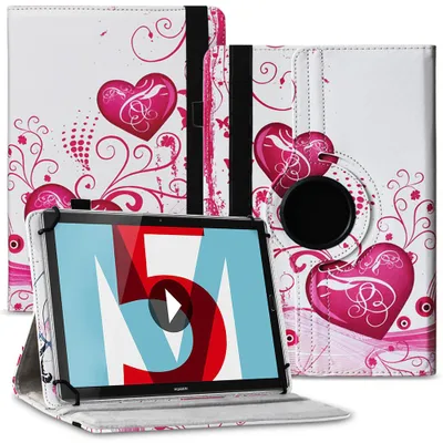Produktbild von Schutzhülle Huawei MediaPad M5 Lite Tablet Hülle Tasche Case Cover 360° DrehbarFarbe 360 Uni:Motiv 7
