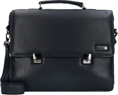 Produktbild von Greenland Nature Black Nappa Aktentasche Leder 40 cm Laptopfach