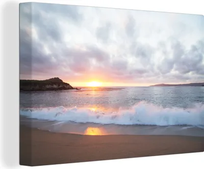Produktbild von OneMillionCanvasses® - Leinwandbilder - 150x100 cm, Strand - Meer - Sonne, Wandbilder Kunstdruck Wanddekoration