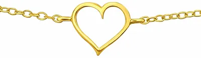 Produktbild von Armband Herz: Armkettchen Silber 925 gold