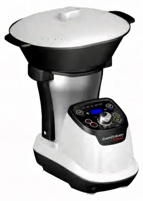 Küchenmaschine 1200 W, 6 Stufen, Edelstahl, 1,75 l, weiß