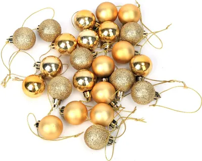 Produktbild von 24pcs Weihnachtsbaum Dekor Ball Kugel Hanging Home Xmas Party Ornament Golden