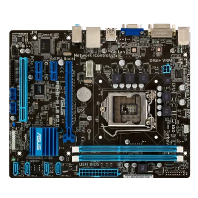 Produktbild von Asus P8H61-M LE R2.0 Desktop-Mainboard - Intel H61(B3) Express Chipsatz - Sockel H2 LGA-1155 - Micro ATX - 16 GB DDR3 SDRAM Maximaler Arbeitsspeicher (RAM) - DDR3-2200/PC3-17600 (O.C.), DDR3-2133/PC3-17000 (O.C.), DDR3-2000/PC3-16000 (O.C.), DDR3-1866/PC3-15000 (O.C.), DDR3-1600/PC3-12800, DDR3-1333/PC3-10600, DDR3-1066/PC3-8500 - UDIMM, DIMM - 2 x Speichersteckplätze - Gigabit-Ethernet - 4 x SATA-Schnittstellen