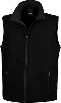 Produktbild von Result Core R232M | Herren Soft Shell Bodywarmer / Wasserabweisend, atmungsaktiv - Farbe: Black/Black - Größe: XL