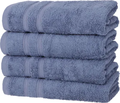 Produktbild von 4er Set Handtücher 50x100 cm Baumwolle Weich Soft Frottee Saugfähig Handtuch, Farbe:blau