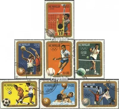 Produktbild von Briefmarken Nicaragua 1984 Mi 2522-2528 (kompl.Ausg.) gestempelt Olympische Sommerspiele 1984, Los Angeles