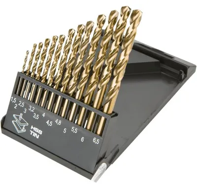 Zdjęcie produktu dla GRAPHITE Wiertła do metalu HSS-TiN 1.5-6.5 mm, zestaw 13 szt.