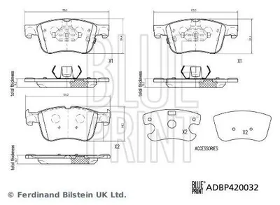 Produktbild von BLUE PRINT Bremsbeläge Satz Vorne für FORD Focus Mk4 Turnier (HP) ADBP420032