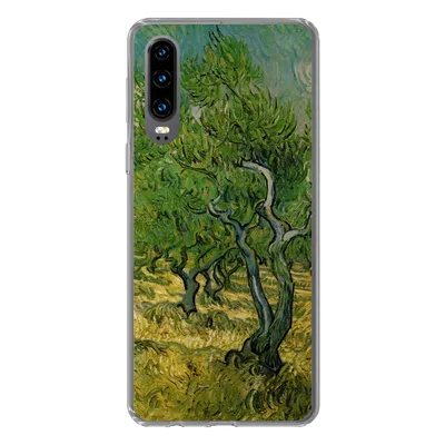 Produktbild von MuchoWow® Handyhülle Schutzhülle Hülle für Huawei P30 Olivenhain - Vincent van Gogh Silikon Softcase Handy Hülle - Kartenbesitzer