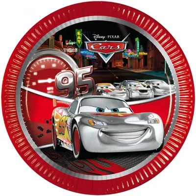 Produktbild von 8 x Cars Silberne Edition Pappteller - Groß 23cm