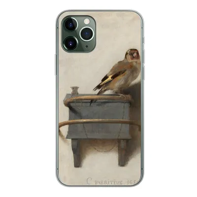 Produktbild von MuchoWow® Handyhülle Schutzhülle Hülle für iPhone 11 Pro Stieglitz - Alter Meister - Carel Fabritius Silikon Softcase Handy Hülle - Handy
